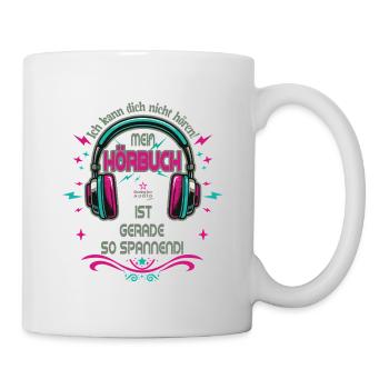 Exciting audio book dark - Mug - white - Right