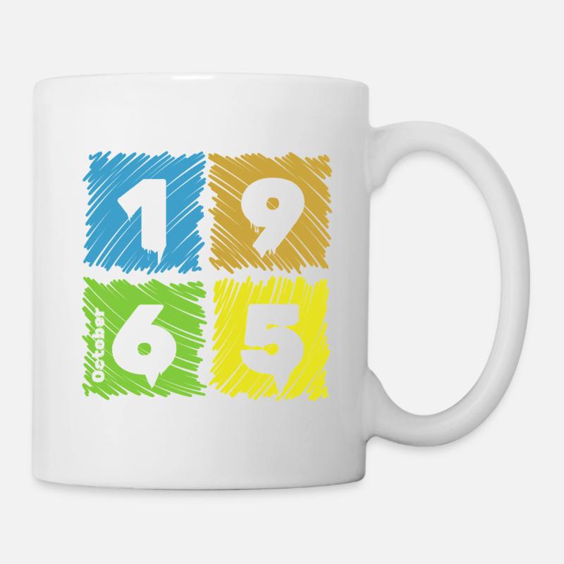 60. Geburtstag Farbige Patches since 10/1965 - Tasse - Weiß