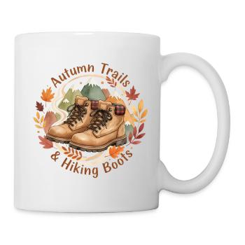 Autumn Trails Hiking Boots Aquarell Herbstliebe - Tasse - Weiß - Rechts