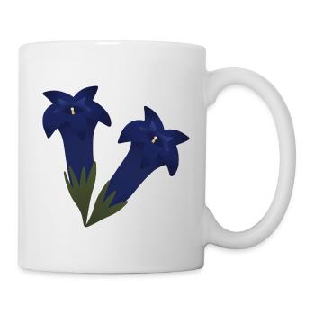 Fleurs de gentiane - Mug blanc - blanc - Droite