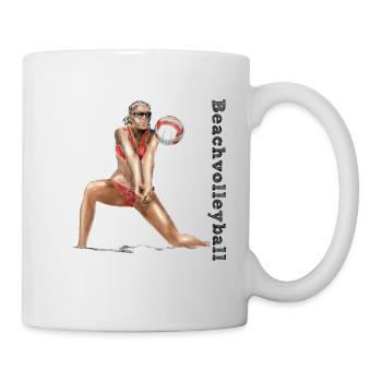 Volleyball Diva Red - Mug - white - Right