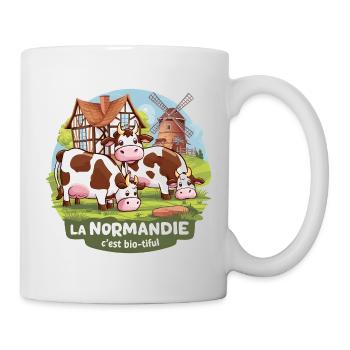 Normandie ist Bio-tiful Manche und Cotentin - Tasse - Weiß - Rechts