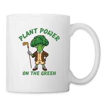 Plant Power on the Green – Golf Broccoli - Tasse - Weiß - Rechts