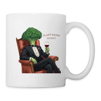Plant Based Society – Elegant Broccoli - Tasse - Weiß - Rechts