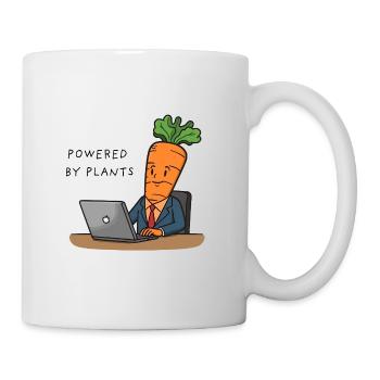 Powered by Plants – Carrot in Suit - Mug - white - Right