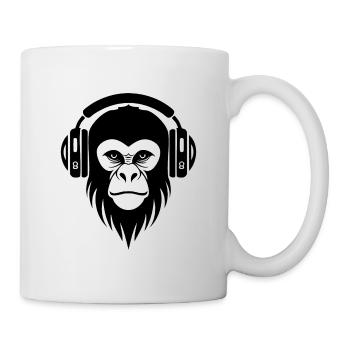 Monkey Head Streetwear DJ Grooves Urban Shirt - Mug - white - Right