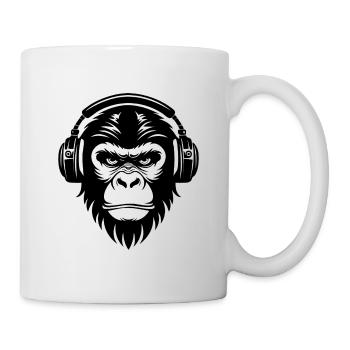 Chemise d’art minimaliste Monkey Head Lines Edition - Mug blanc - blanc - Droite