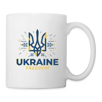 Emblème du Trident de la Liberté de l’Ukraine - Mug blanc - blanc - Droite