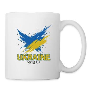 Ukraine Flag Splash Art - Mug - white - Right