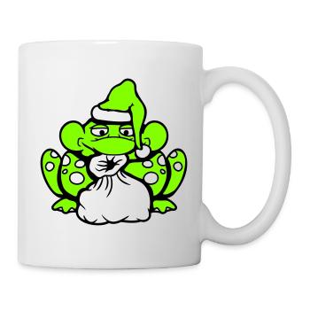 Frog Santa Claus Christmas Hat Gift - Mug - white - Right