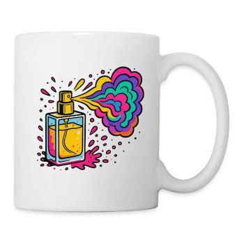 Explosion de couleurs de parfum néon - Mug blanc - blanc - Droite