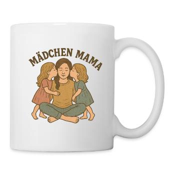 Fille maman câlin illustration - Mug blanc - blanc - Droite