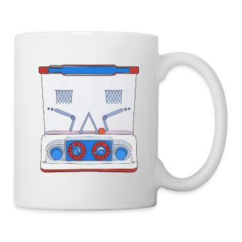 Wasservolles Basketballspiel Nostalgisch - Tasse - Weiß - Rechts
