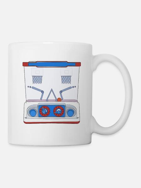 Wasservolles Basketballspiel Nostalgisch - Tasse - Weiß