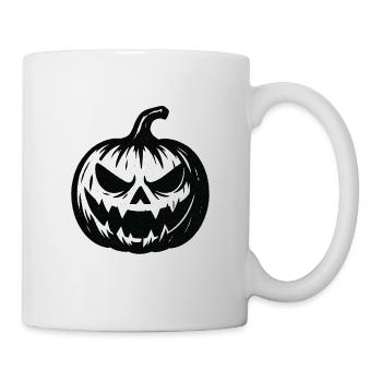 Dark Halloween Pumpkin Sketch - Mug - white - Right