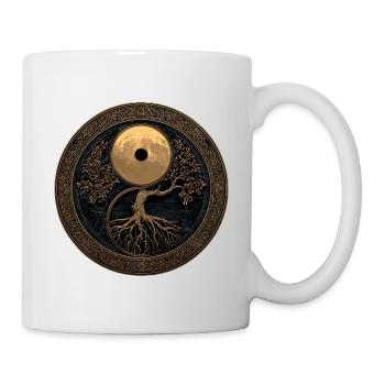 Baum des Lebens - Medaille - Tasse - Weiß - Rechts