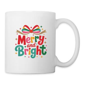Merry and Bright Festive Bow - Mug - white - Right