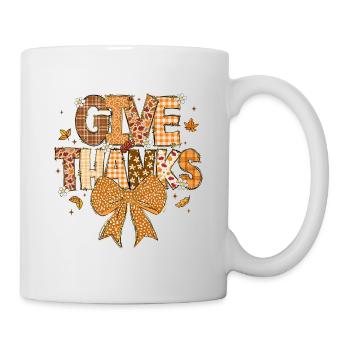 Patchwork Dankbarkeit Herbst - Tasse - Weiß - Rechts