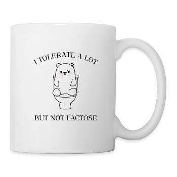 Trauriger Teddy – No Lactose Fun - Tasse - Weiß - Rechts