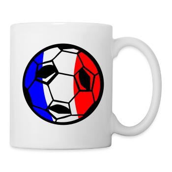Fußball Frankreich - Tasse - Weiß - Rechts
