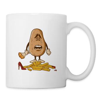 Sad Potato with French Fries Drama - Mug - white - Right