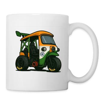 Indien Tuk-Tuk – Streetrace Edition - Tasse - Weiß - Rechts