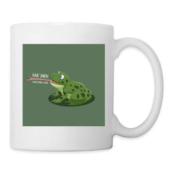 Hab dich - ganz doll lieb – Frosch Cartoon - Tasse - Weiß - Rechts