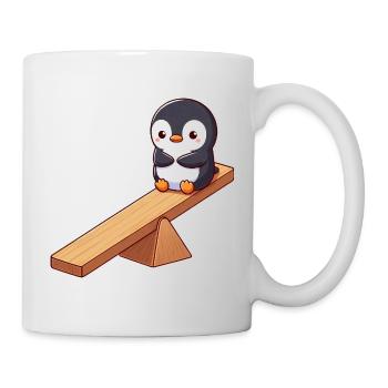 Mignon pingouin dessin animé amis amitié - Mug blanc - blanc - Droite