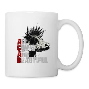 Punk Rock Vache - Mug blanc - blanc - Droite