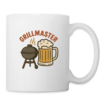 Grillmeister – Motif bière et barbecue - Mug blanc - blanc - Droite