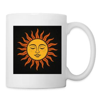 Antlitz der Sonne - Tasse - Weiß - Rechts