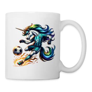 Unicorn Footballer 57 Rainbow Kicker Magic - Mug - white - Right