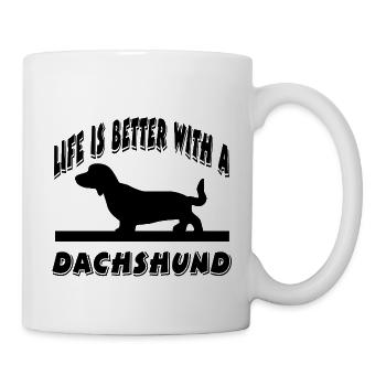 Dackel - Tasse - Weiß - Rechts