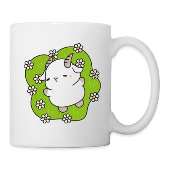 Agneau Kawaii Marguerites - Mug blanc - blanc - Droite