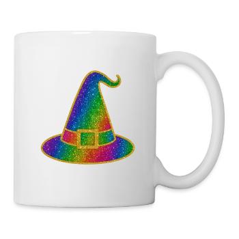 Witch Hat Halloween | Rainbow Magic Hat Glitter - Mug - white - Right