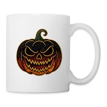 Halloween Pumpkin | Golden Star Pumpkin - Mug - white - Right