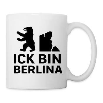 Ick bin Berlina | Berliner Bär & Mauer Spruch - Tasse - Weiß - Rechts