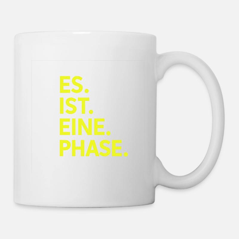 It. Is. One. Phase. Neon yellow - Mug - white