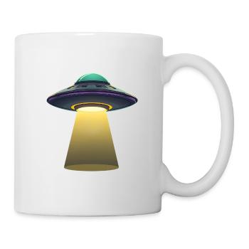 UFO Light Beam Abduction Scene - Mug - white - Right