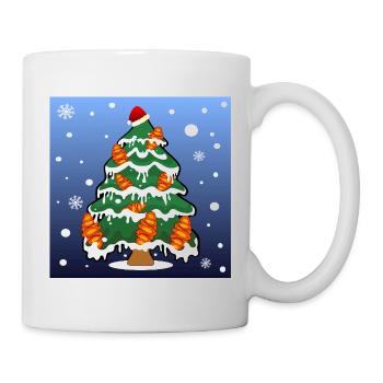WINTER WEIHNACHTSBAUM HAMBURG FRANZBRÖTCHEN - Tasse - Weiß - Rechts
