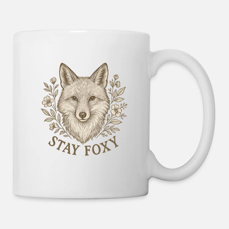 Stay Foxy – Sauvage et élégant - Mug blanc - blanc