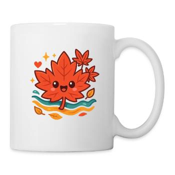 Cuddly Autumn Leaf Smile - Mug - white - Right