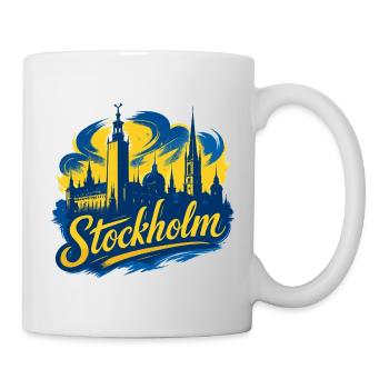 Stockholm Yellow Blue Capital Sweden Gift - Mug - white - Right