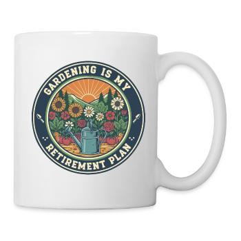 Le jardinage est mon plan de retraite - Mug blanc - blanc - Droite