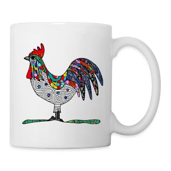 Hahn - Tasse - Weiß - Rechts