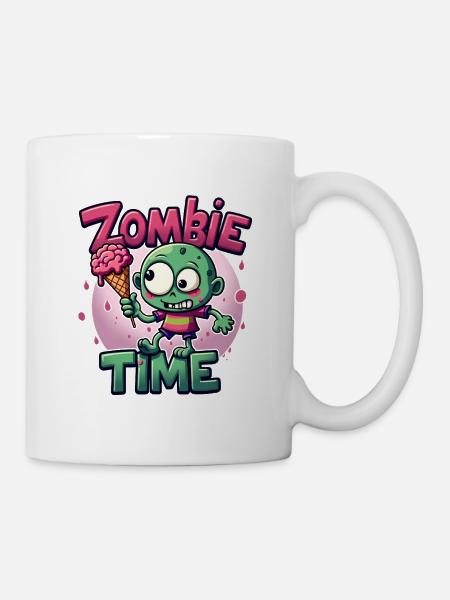 Zombie Time Eiscreme Comic - Tasse - Weiß