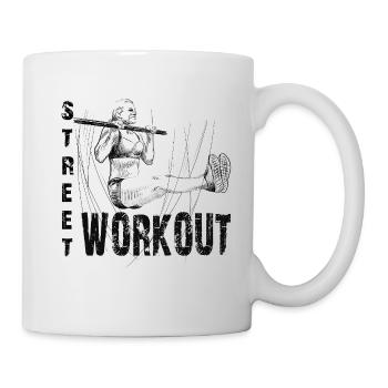 Street workout girl - Tasse - Weiß - Rechts