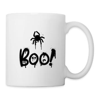 Schwarze Komposition mit Spinne, die mit Adler bemalt ist - Tasse - Weiß - Rechts