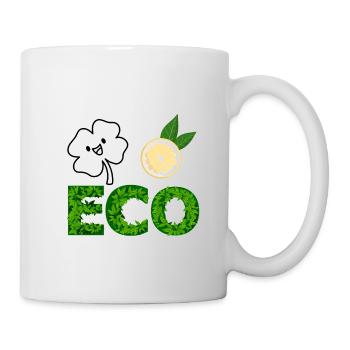 Lettres Eco Leaf avec tranche de citron - Mug blanc - blanc - Droite