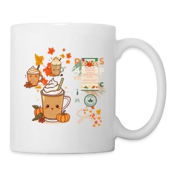 Kürbisgewürz-Saison - Tasse - Weiß - Rechts